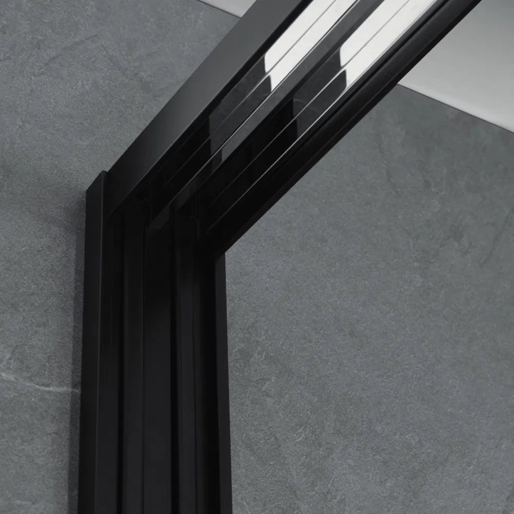 Luxury Style Hotel Bathroom with Stainless Steel Glass Shower Room