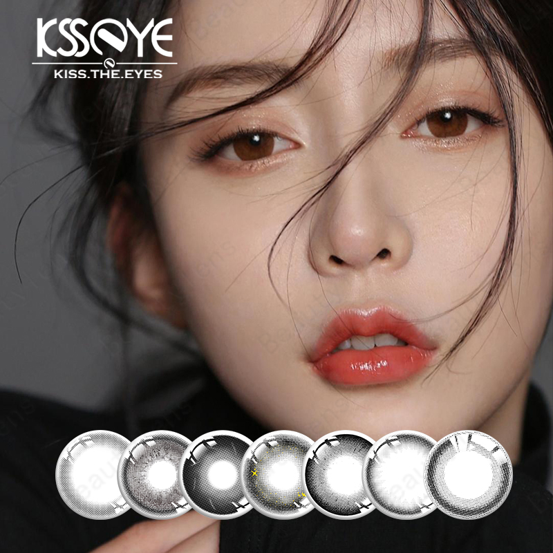 Bollycon Black Outline Contact Lenses Tinted Daily Contacts 14.0mm Colored Lens Soft Lens Cosmetic Color Contact Lens