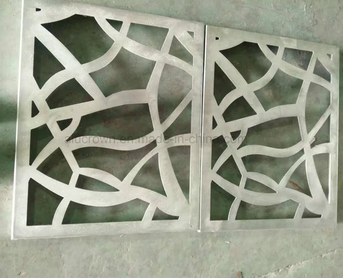 White Color Aluminum Carved Hollow Artistic Panel Metal Laser Cut Sheet Decoration