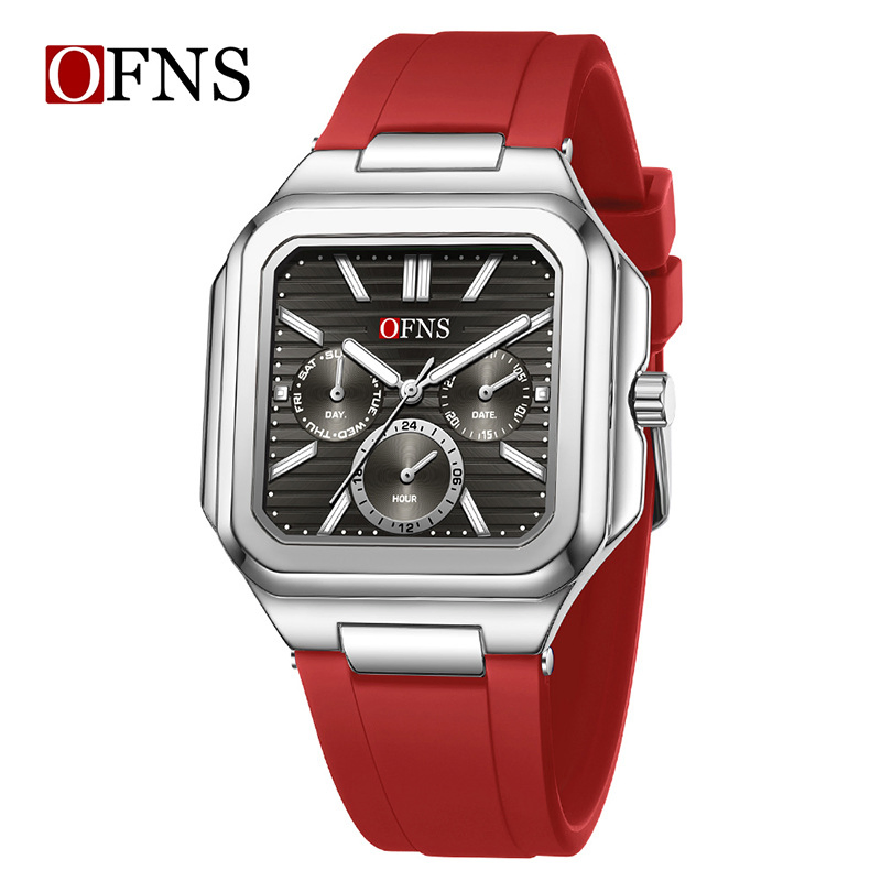 Men's Quartz Watch Luminous Minimalist Square Design Casual Student Wristwatch Waterproof Wholesale