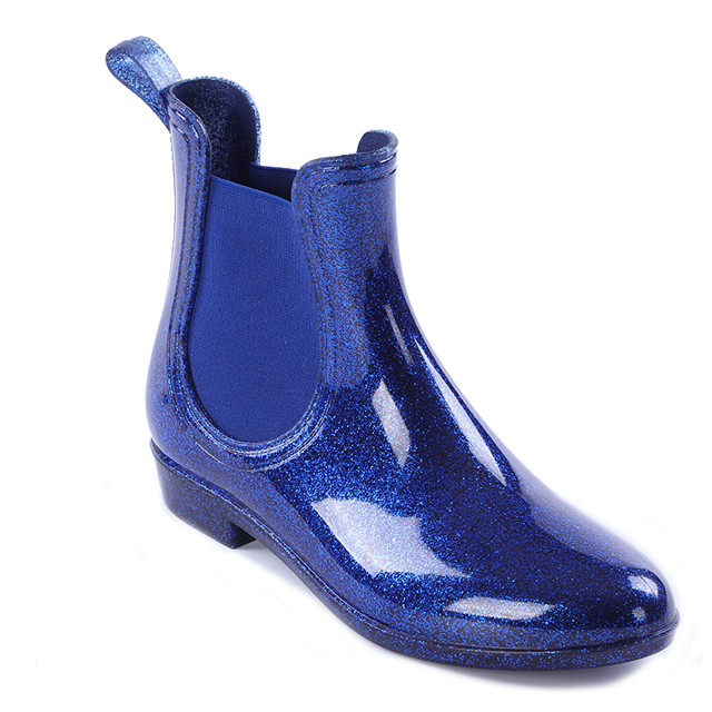 Shiny New Hot Sale Waterproof Work Boots Ankle Boots Women PVC Shoes