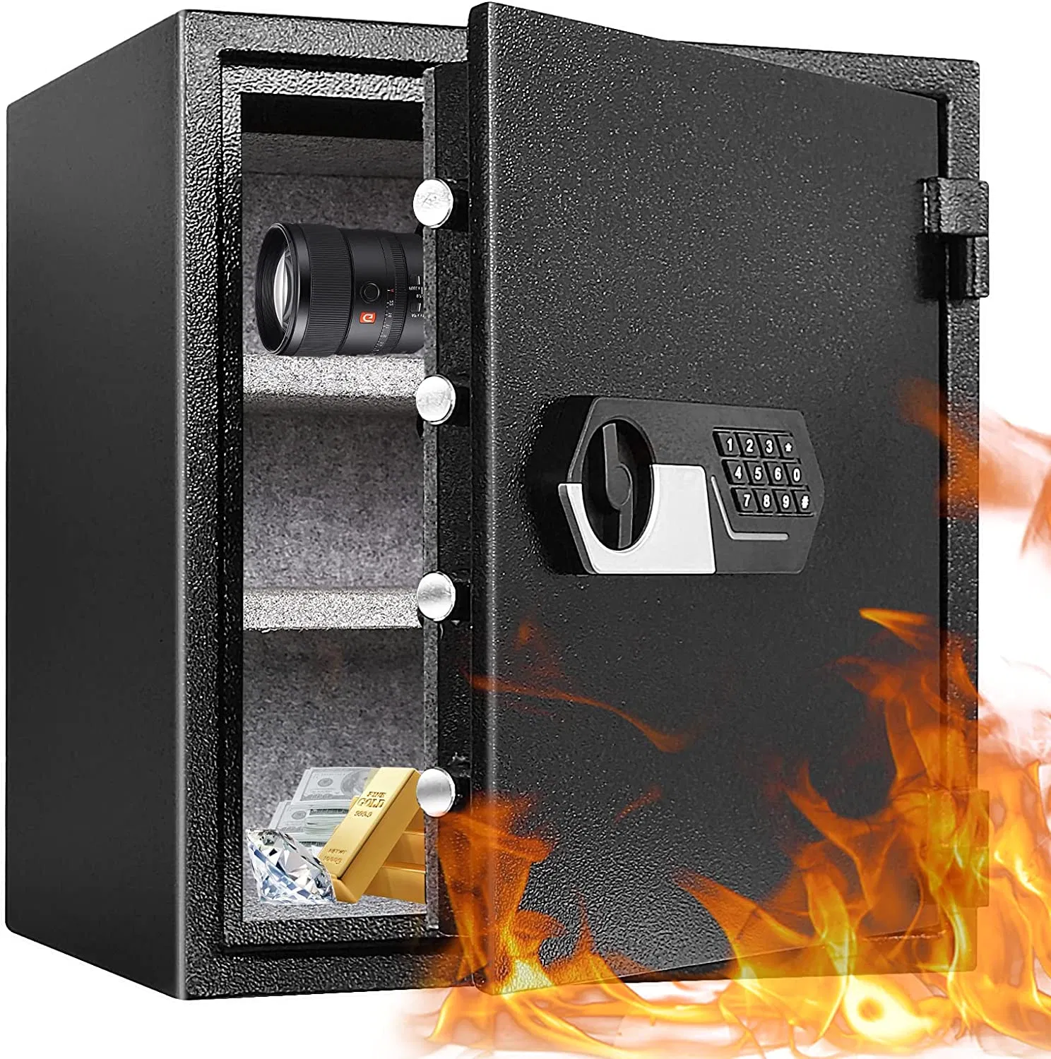 Factory Price 1 Hour Fireproof Safe Box with Digital Panel