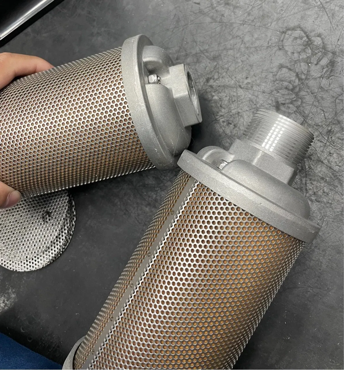 Глушитель выхлопа паровой алюминиевый с фильтром