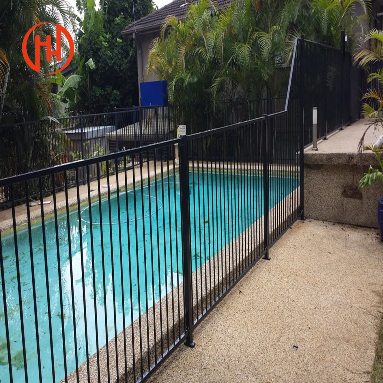 Aluminum Fenceing System Gate Price Decorative Panel Horizontal Black China Used Garden Pool Slat Panels Aluminium Fence