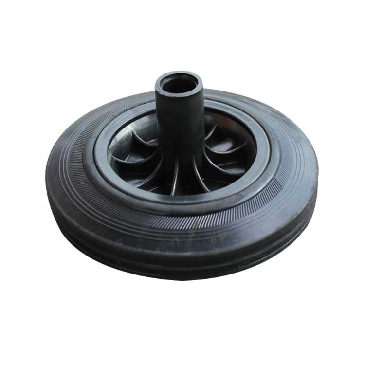 8 Inch Solid Small Rubber Wheels Hot Sales Solid Rubber Wheel for Dustbin Trash Solid Wheels