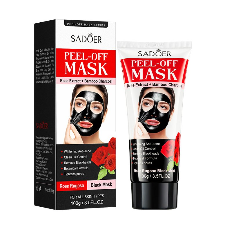 Online Wholesale and Retail Natural Organic Aloe Vera Rose Gold Facial Care Face and Nose Cleansing Peel off Black Mask for Blackhead Remover