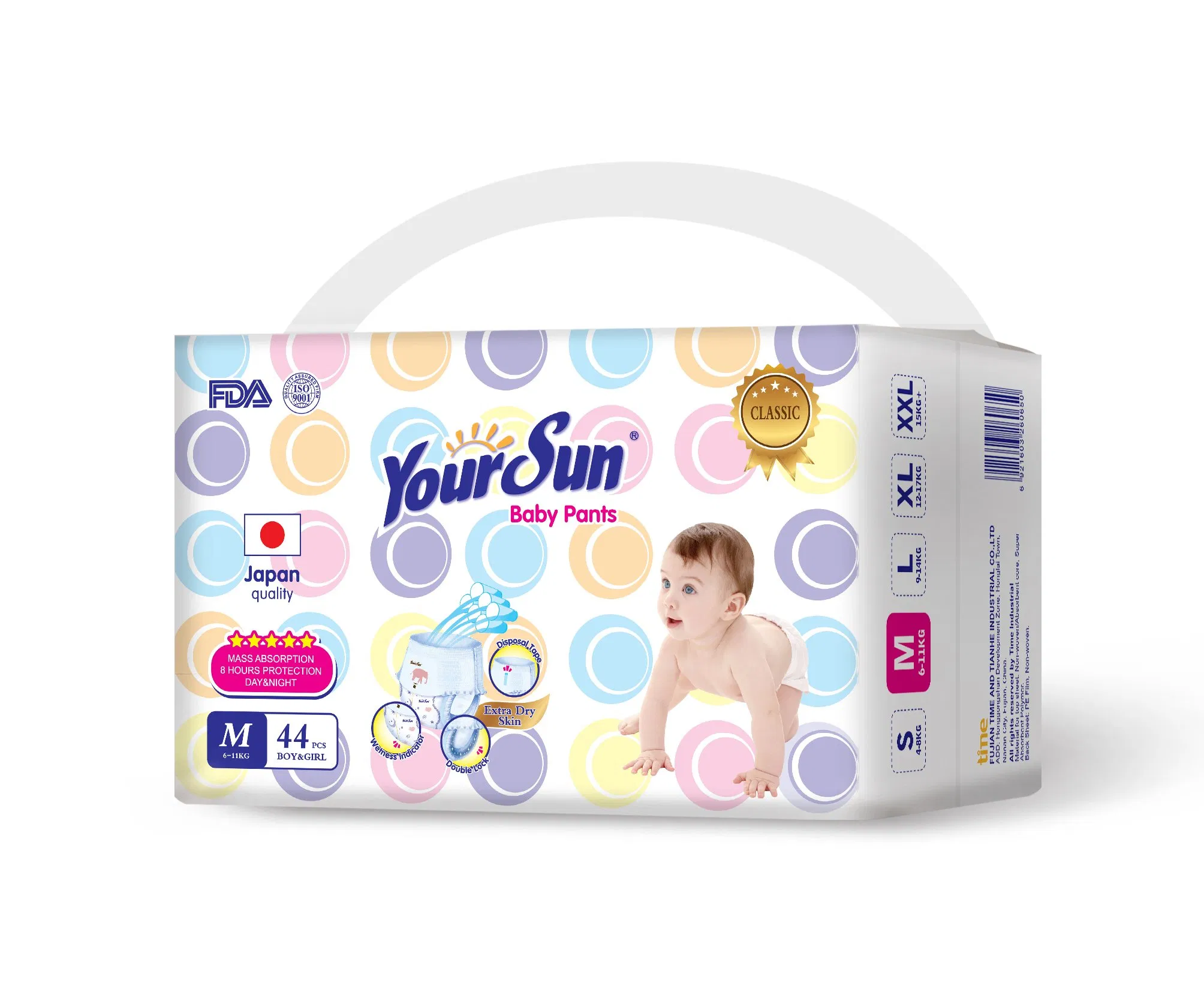 OEM Customized Disposable Yoursun Mamypoko Pull up Pants Diaper Pants Nappies Baby