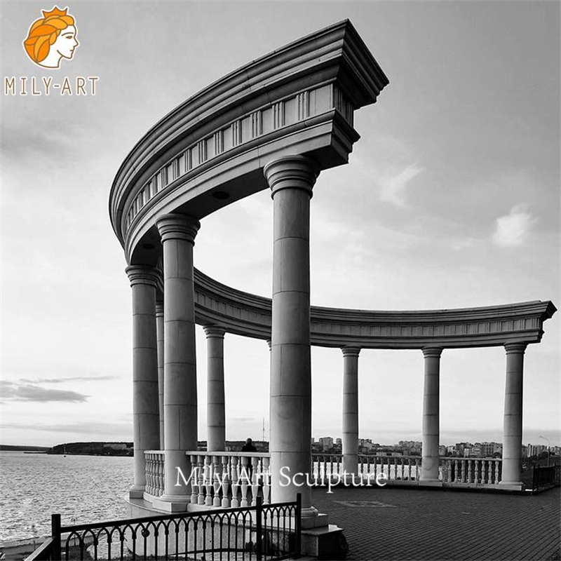 Large Outdoor Decorative Building Marble Column for Sale