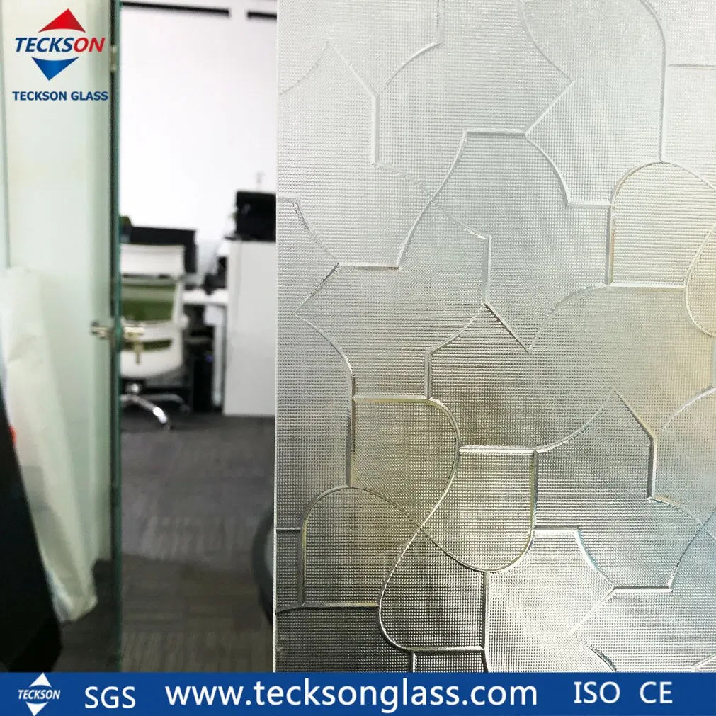 3-6mm Clear Karatachi Puzzle Bronze Mistlite Patterned Printed Pacific Obscure Glass