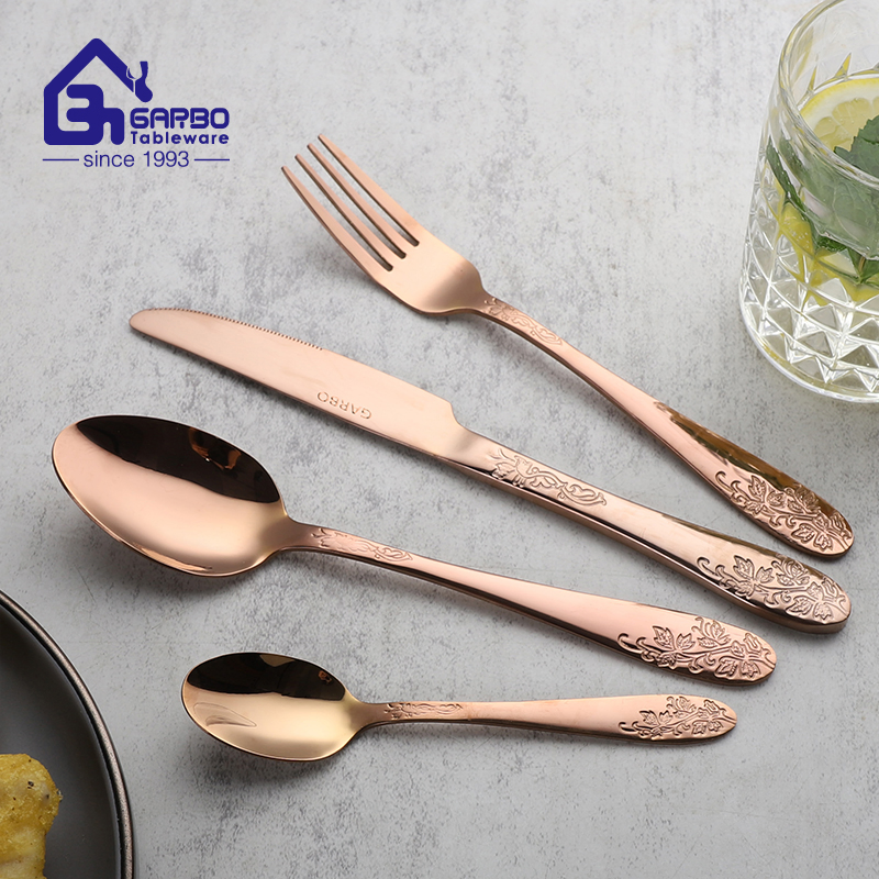 Bulk Order Golden Stainless Steel Cutlery Set Tea Spoon for Dessert Cake