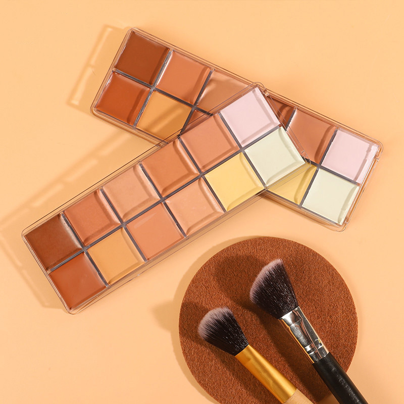 Nude Contour Cream Cover Face Foundation Cream Brighten Corrector Concealer Palette