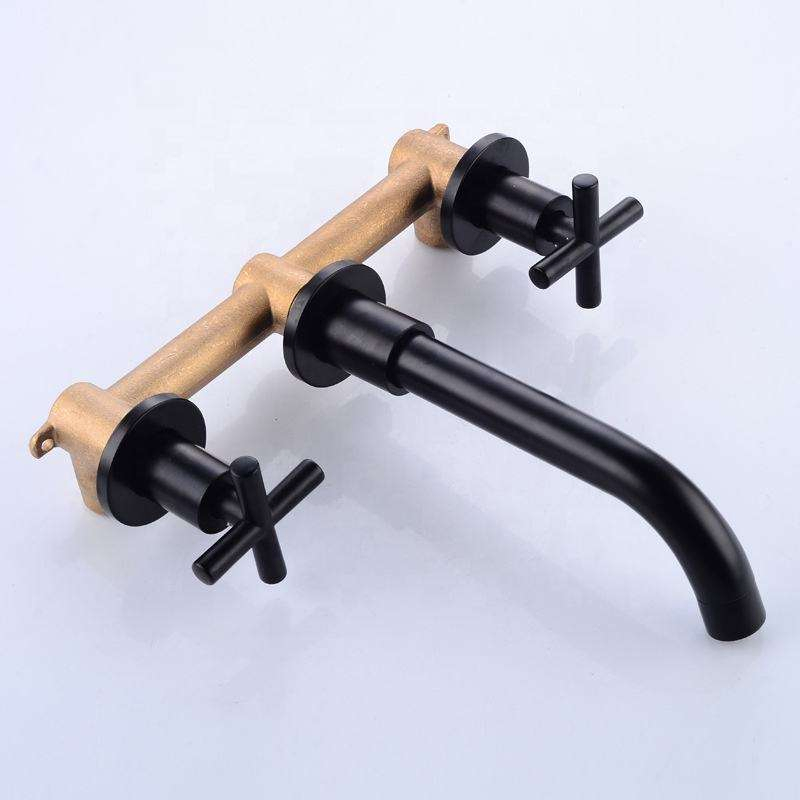 Смеситель для раковины Smart двухвентильный, настенный, латунь