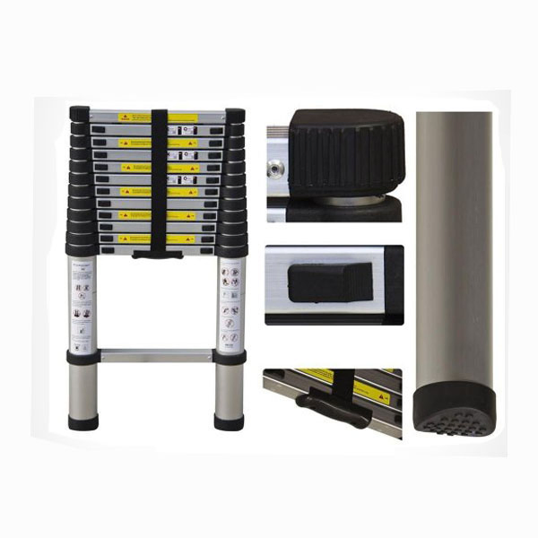 En131 Approved 2m Straight Aluminum Telescopic Ladder