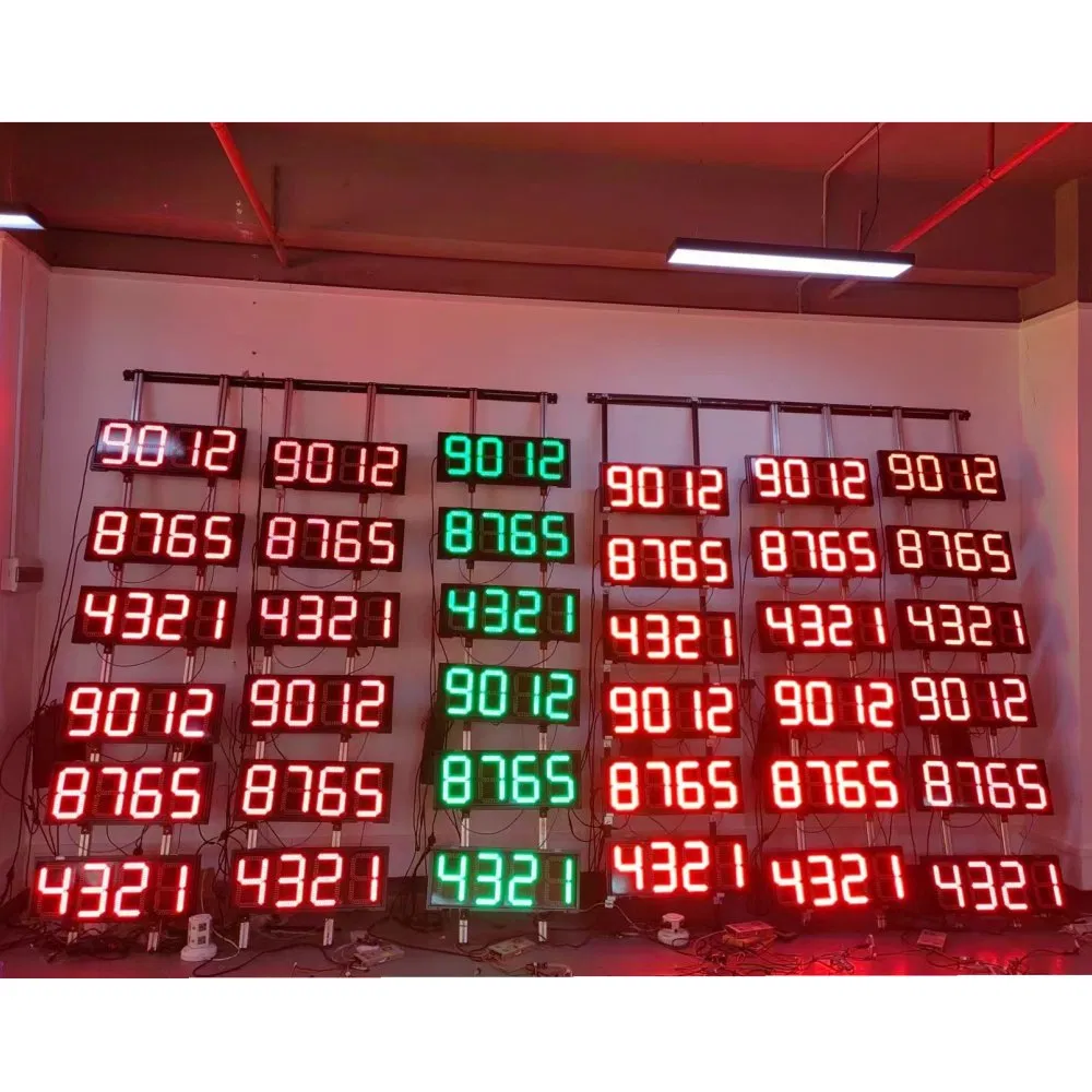 Wholesale Digital 12 Inchled Gas Station Signs 7 Segment Display IP65 Outdoor Use LED Gas Price Board