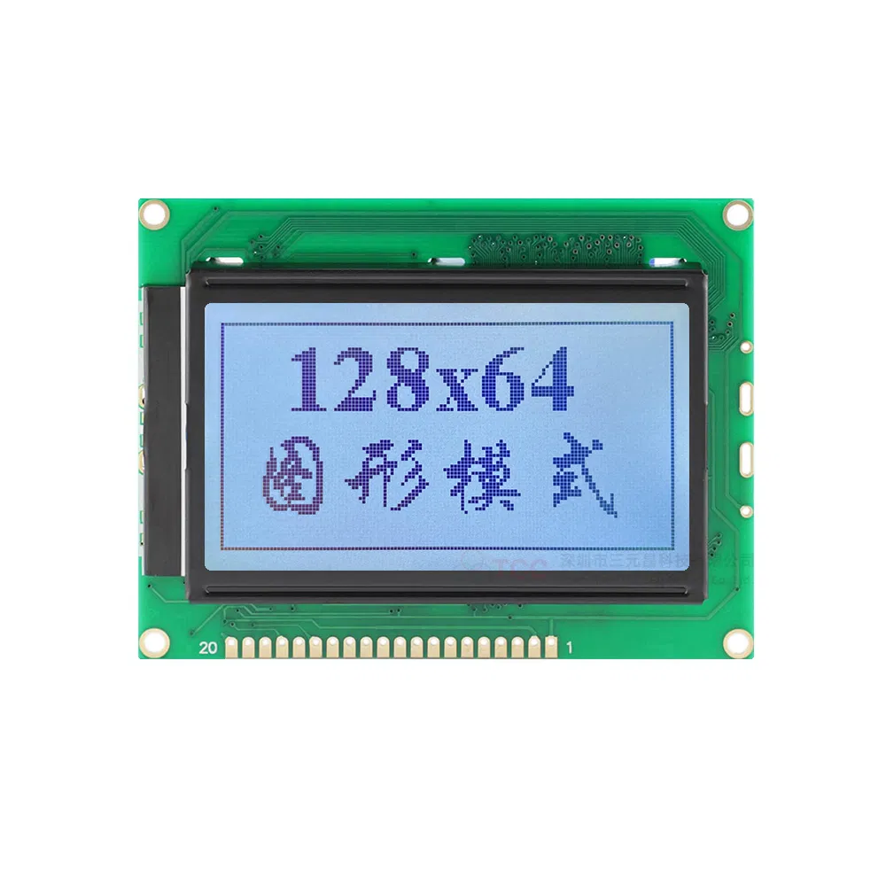Hot Selling 128X64 Graphic LCD 20 Pin Monochrome 12864 LCD Display Module