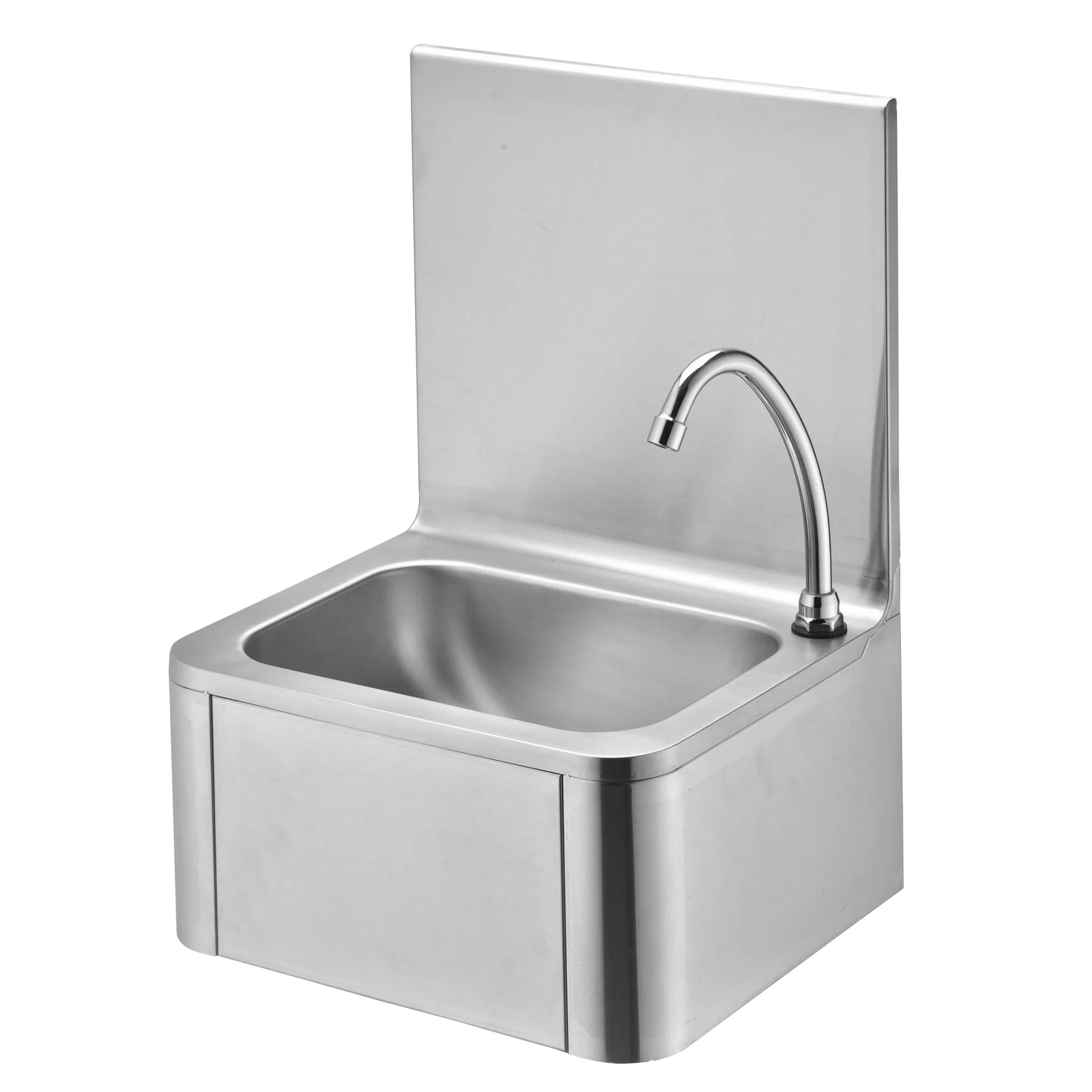 Premium Stainless Steel Knee Operated Hand Washbasin for Commercial Use