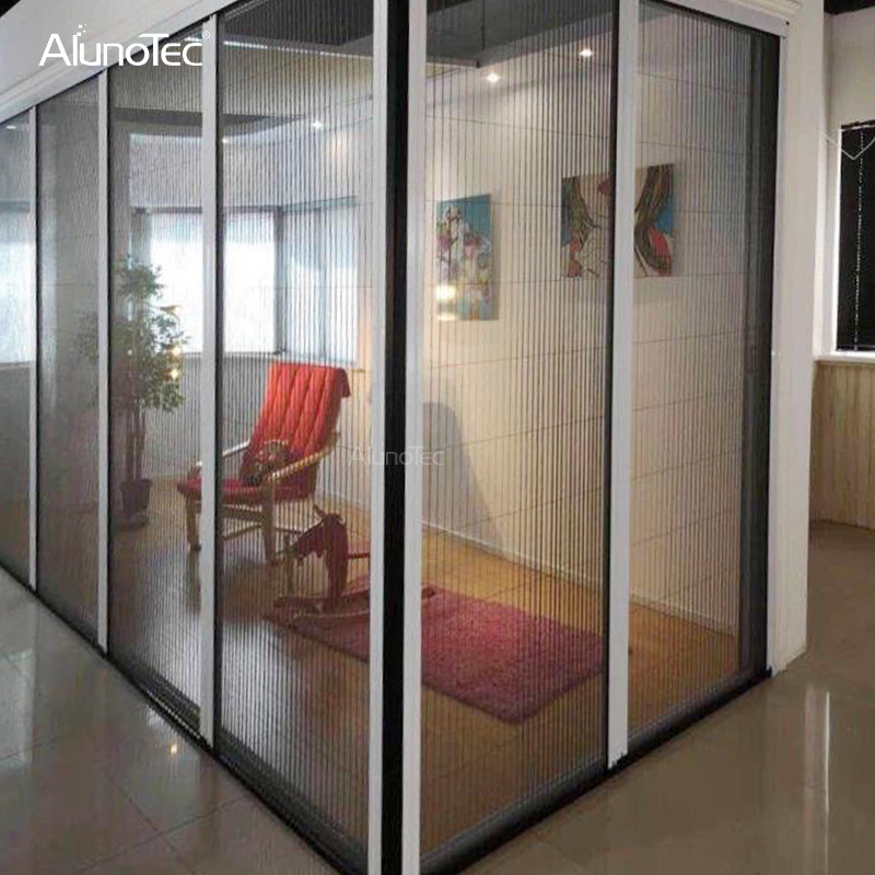 Outdoor Custom Size Retractable Fly Screen Retractable Screens Bio-Fold Mesh Door