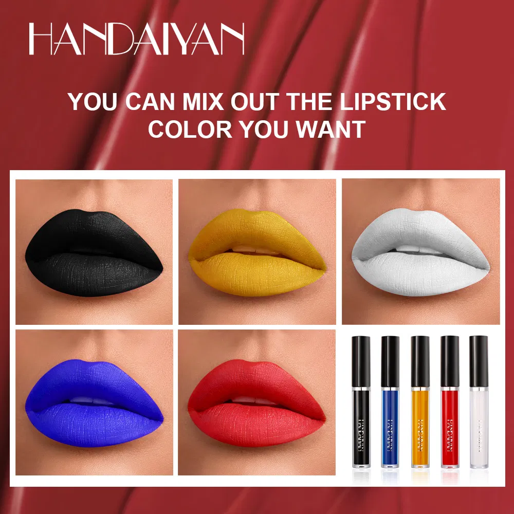 Matte 5 Color Lip Glaze Set DIY Lipstick Hand Color Lip Gloss Easy Color Makeup