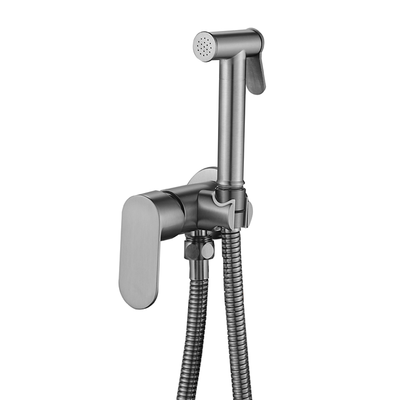 Bathroom Wall Mounted Chrome Brass Portable Single Handle Bidet Sprayer