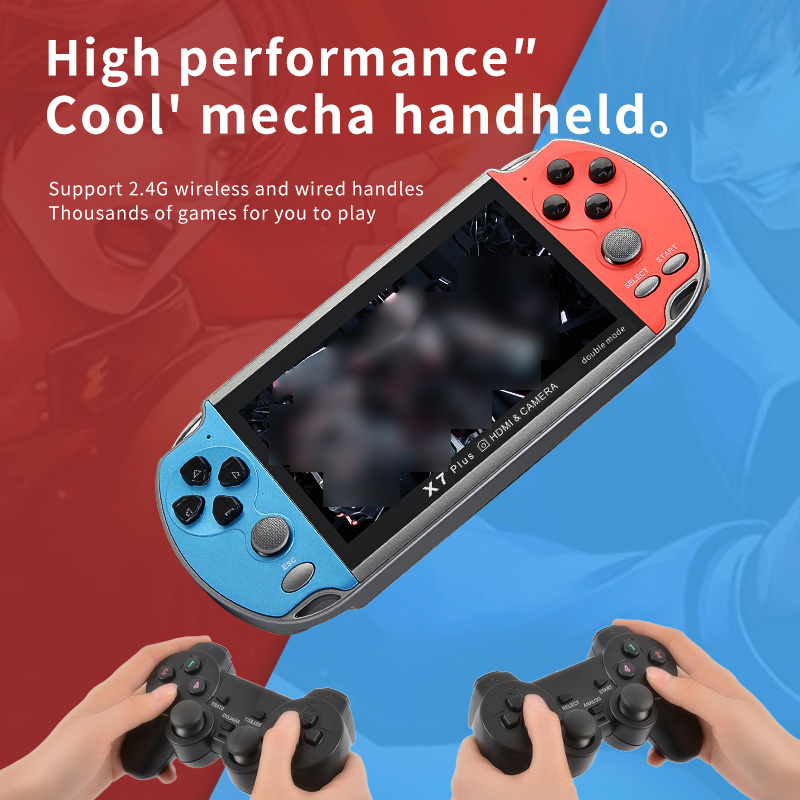 New X7 Plus Retro Video Gaming Player Built-in 1000+ Classic Games Handheld Game Console for Kids Gift