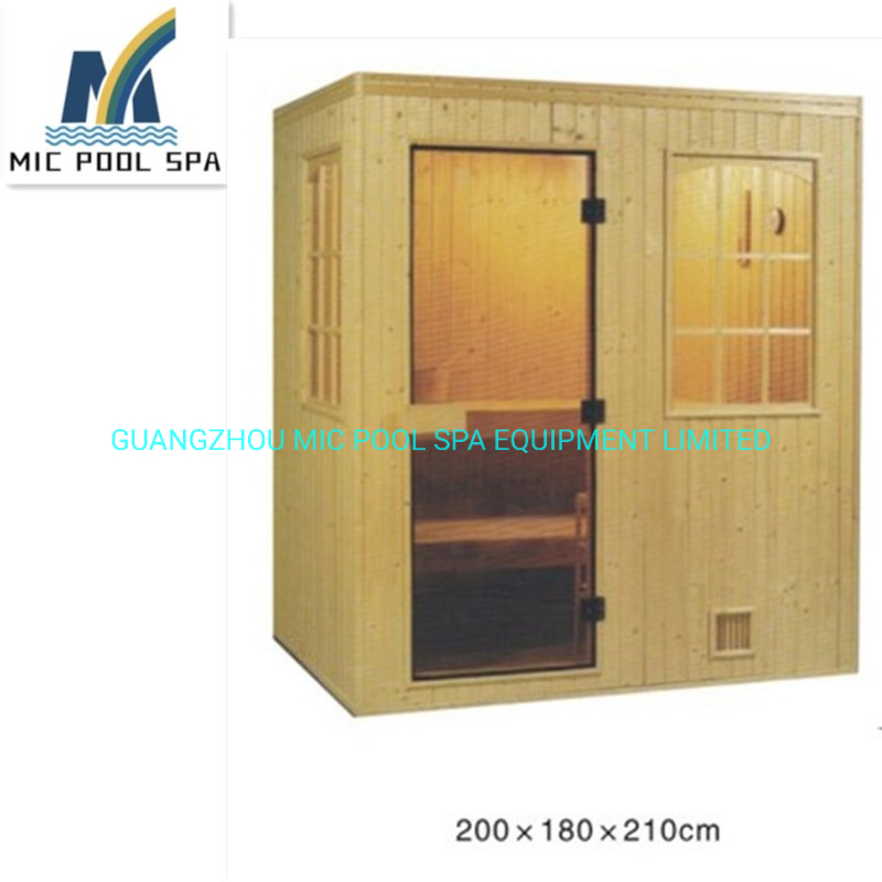 Wholesale Wood Whole Set Steam Sauna Room Traditional 2-5 People Dry Sauna Room Indoor