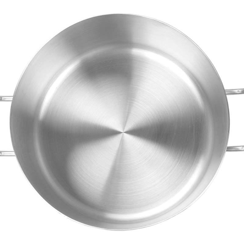 Premium Quality Double-Handle Stainless Steel Easy to Clean Braiser Pot