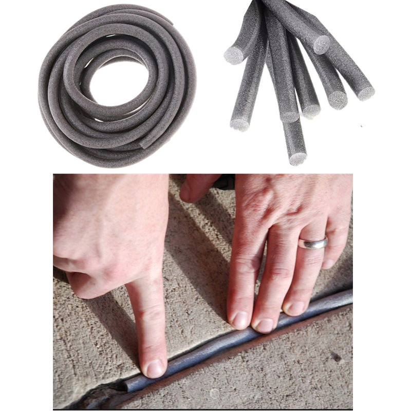 Gray Foam Backer Rod Weatherstrip for Medium Gaps and Joints
