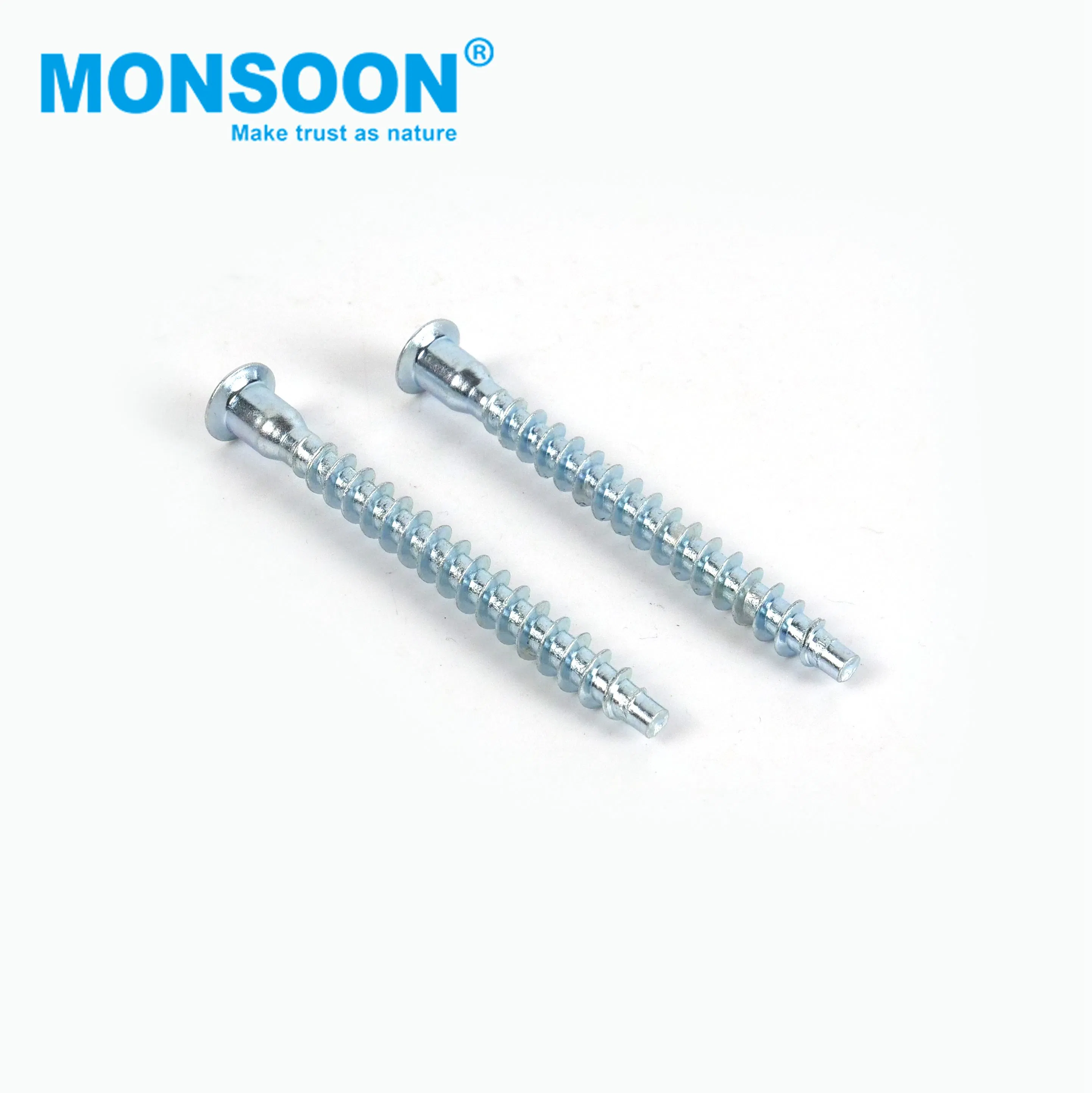 Furniture Kitchen Different Size Cabinet Door Flat Head Fastener Zinc Plated Hex Socket Nickel Plated Wood Confirmat Screw