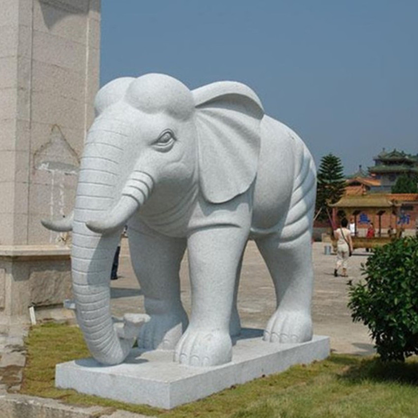 Outdoor Decoration Marble Elephant for Outdoor Decor