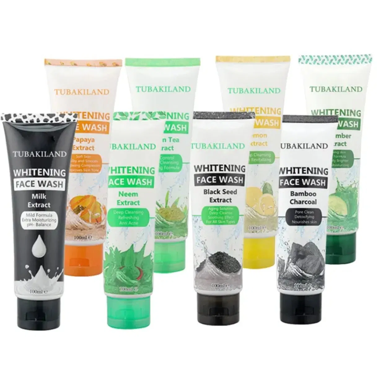 100ml Pore Clean Detoxifying Nourishes Skin Bamboo Charcoal Whitening Face Wash Facial Skin Cleanser