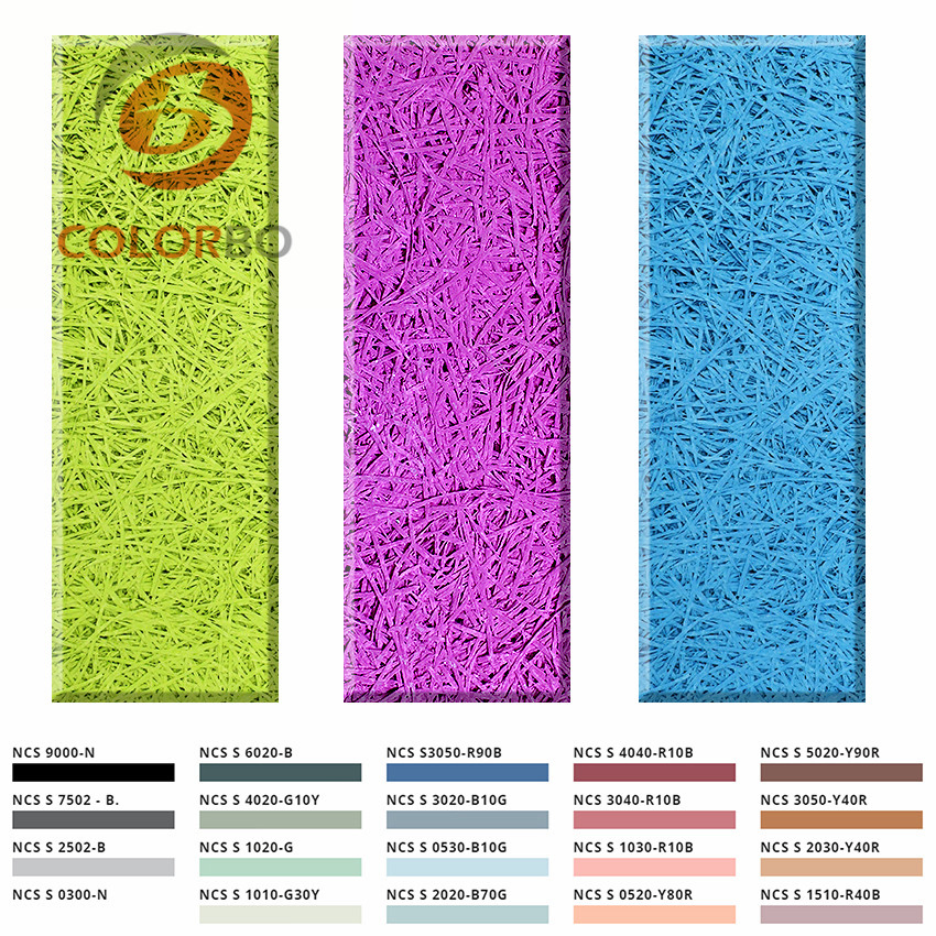 Color Surface Class a Fire Resistant Wood Wool Acoustic Panel