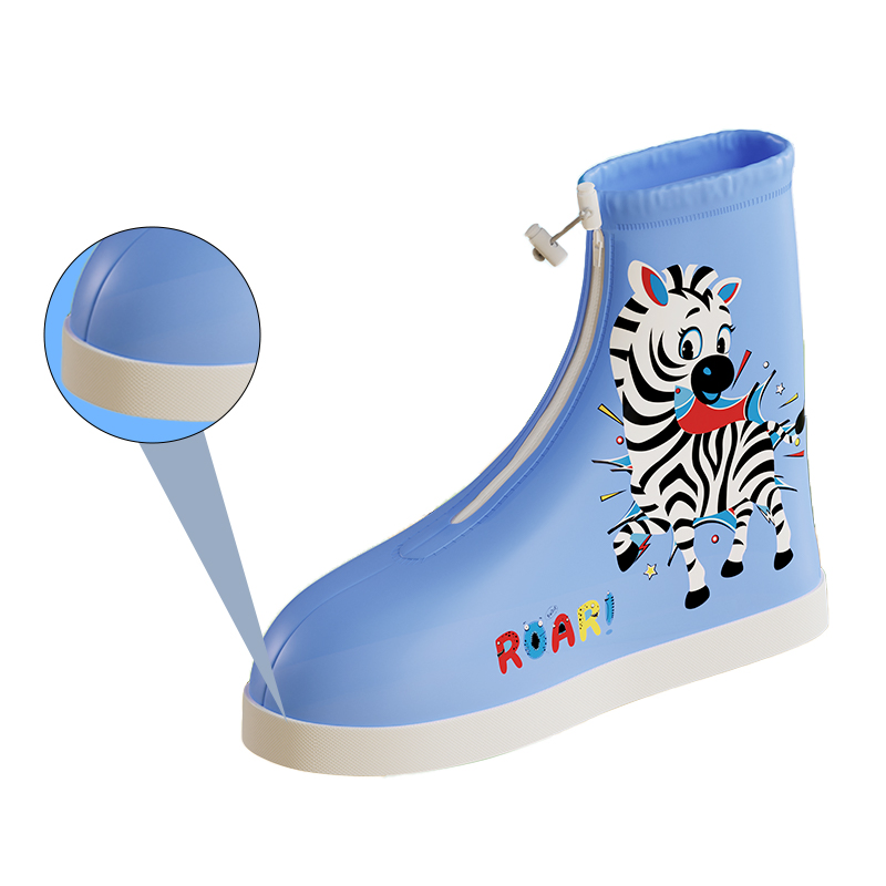 Children's Winter Summer Light Weight Waterproof Non-Slip PVC Rain Boot Covers for Boys Girls Primary School