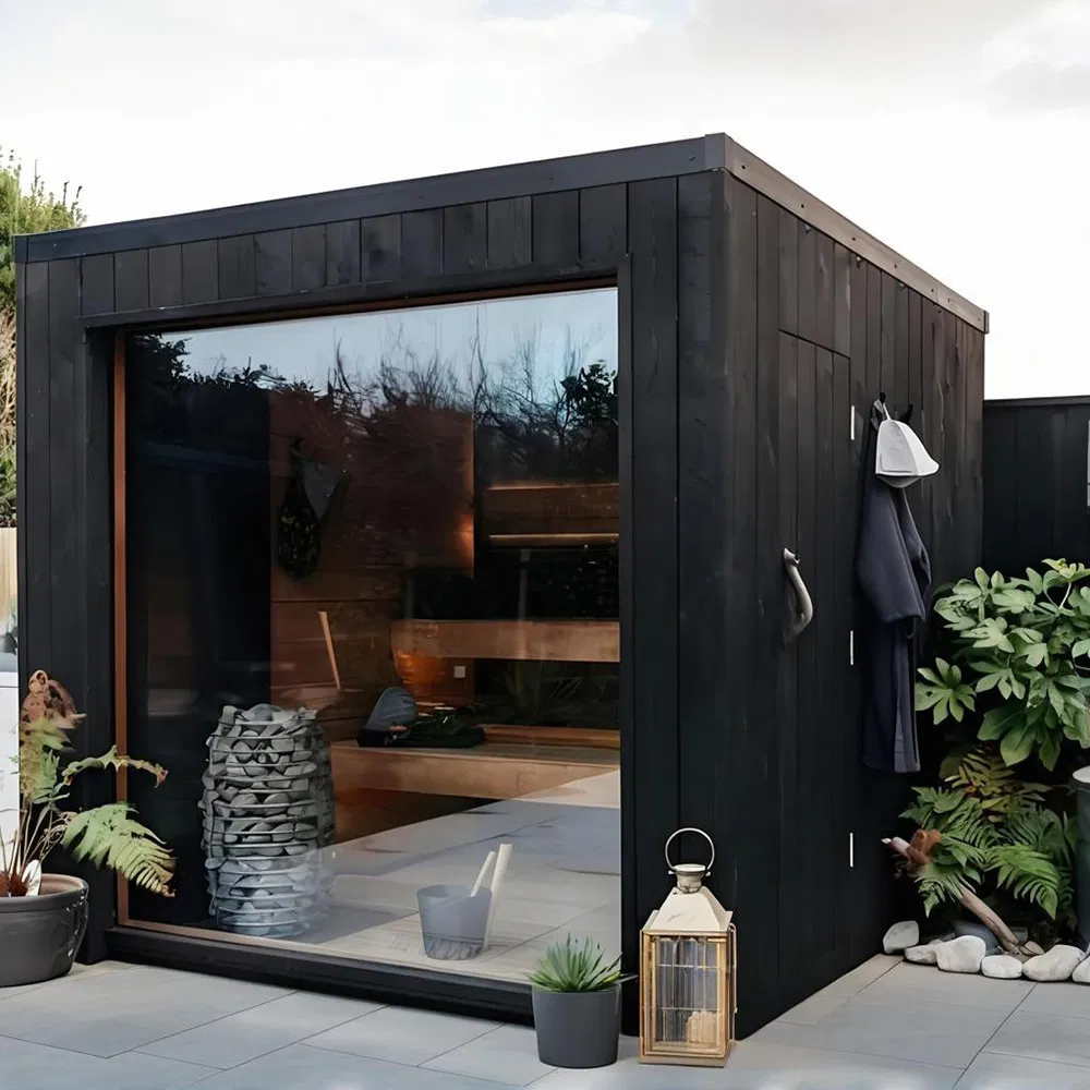 Квадратная сауна из кедра для 6-8 человек