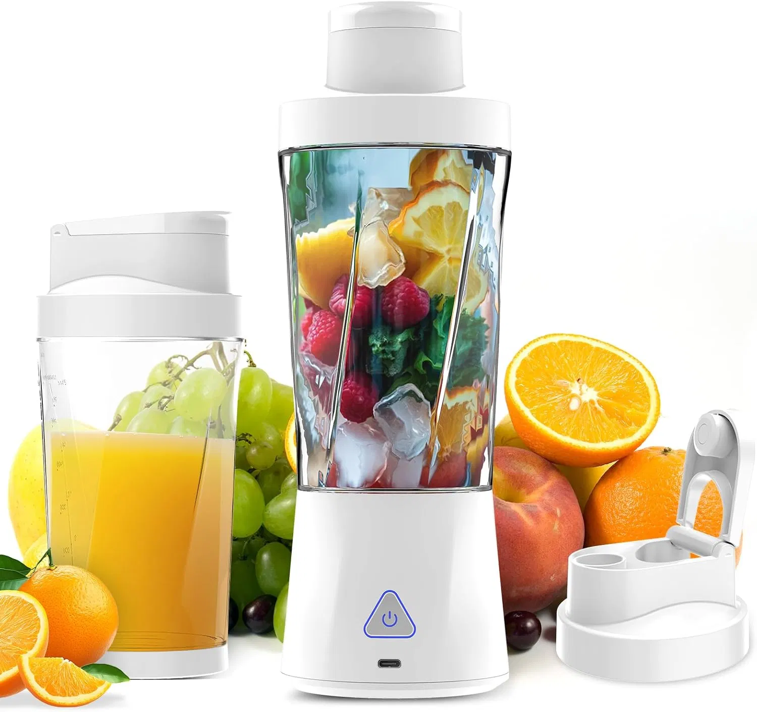 Portable Home Kitchen USB Juicer Cup Machine Summer Personal Electric Mini Fruit Juice Blenders with 6 Blades Slow Juicer
