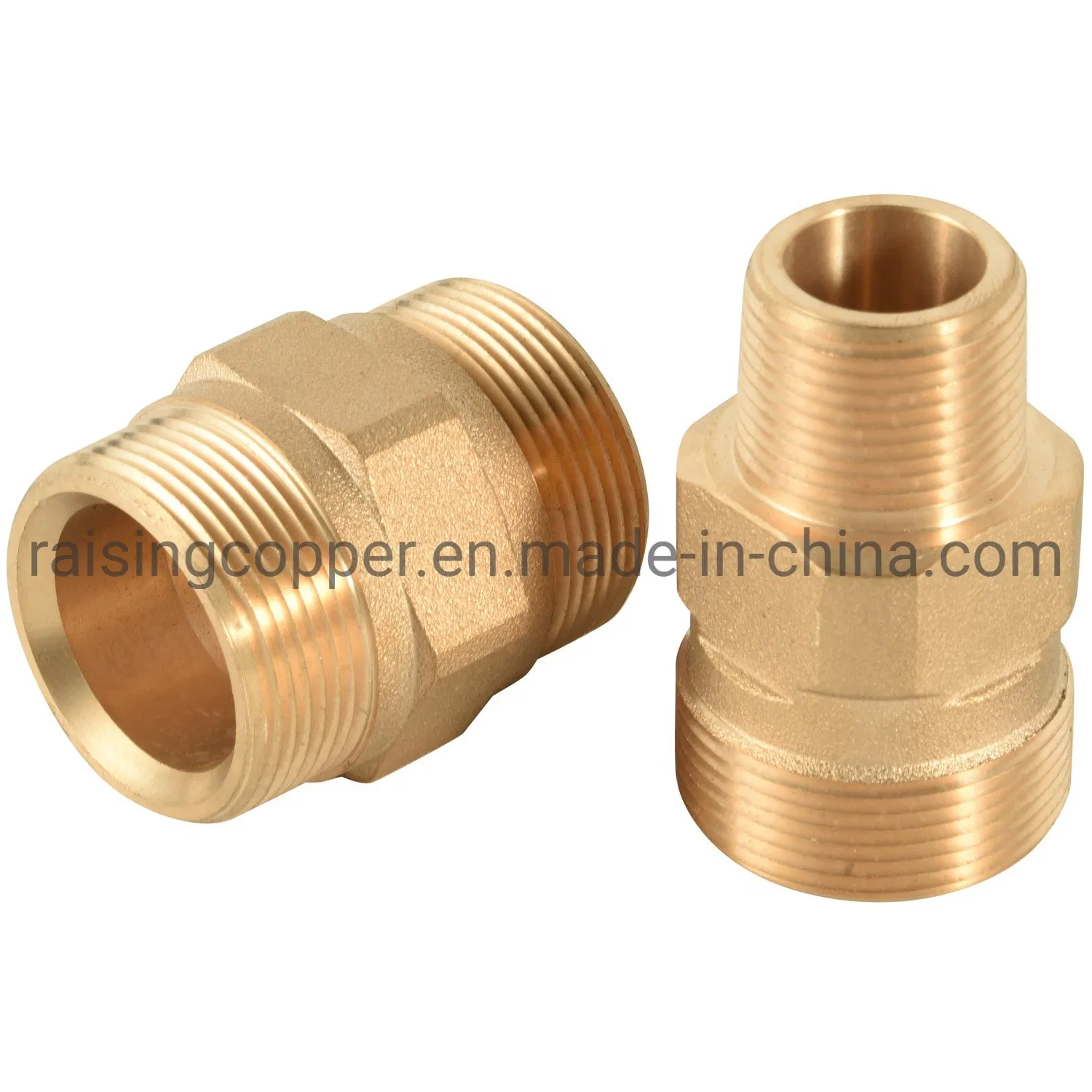 Lead Free Brass Coupling Male Iron Pipe Thread Inlet by Pack Joint Outlet for PE Pipe