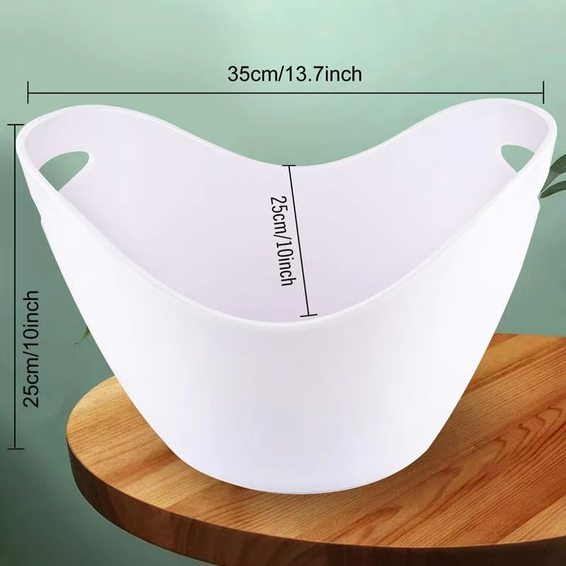 High Quality Acrylic Large Capacity Beverage Tub Oval Storage Bucket