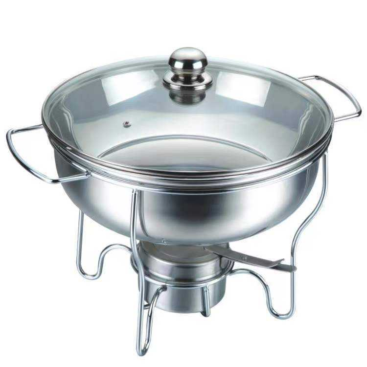Commercial Hotel Food Display Warmer Glass Top Buffet Chafing Dish