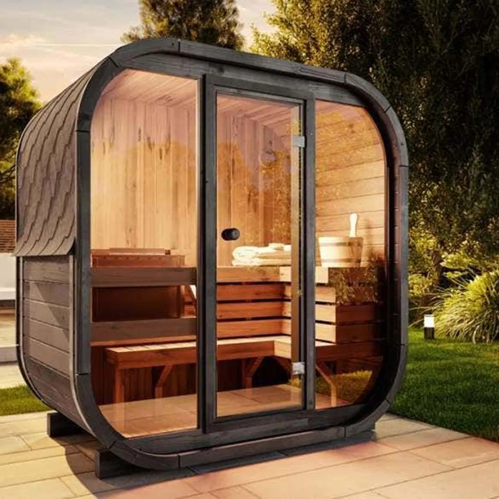 Уличная сауна-куб с быстрым нагревом