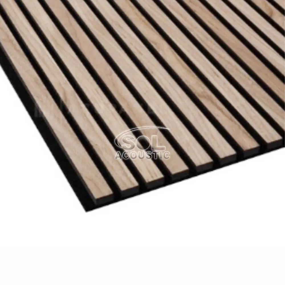 Sol Acoustic Wall Cladding Fiber MDF Akupanel Ceiling MDF Wooden Slat Panel