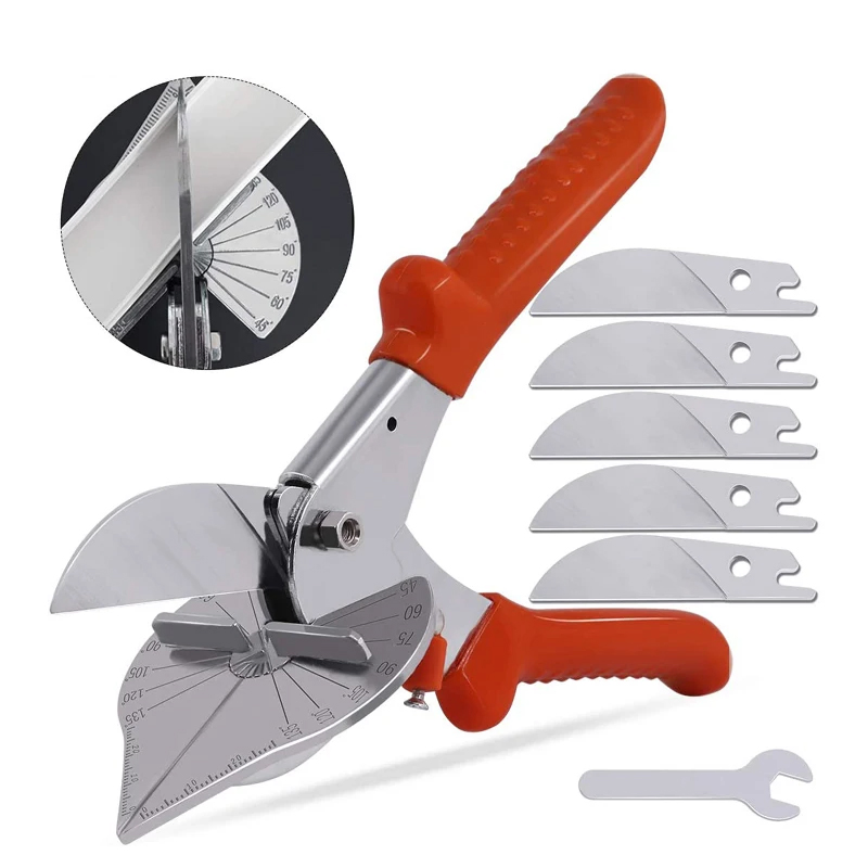 Adjustable Miter Shears Stainless Steel Multi Angle Cut for Trim Moulding