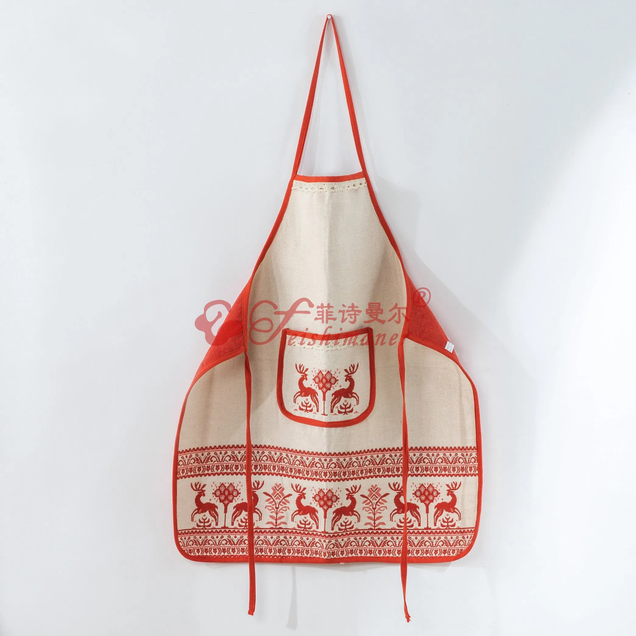 Manufacturer Supply Kitchen Restaurant Barista Shop Cafes Aprons Jacquard Chef Apron