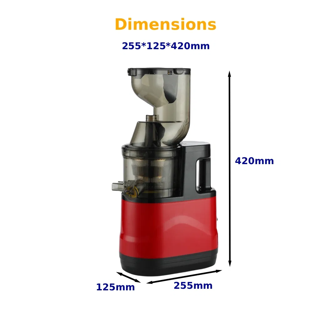 Slow Juicer for Fruit Vegetable Juices with Easy-Clean Removable Components