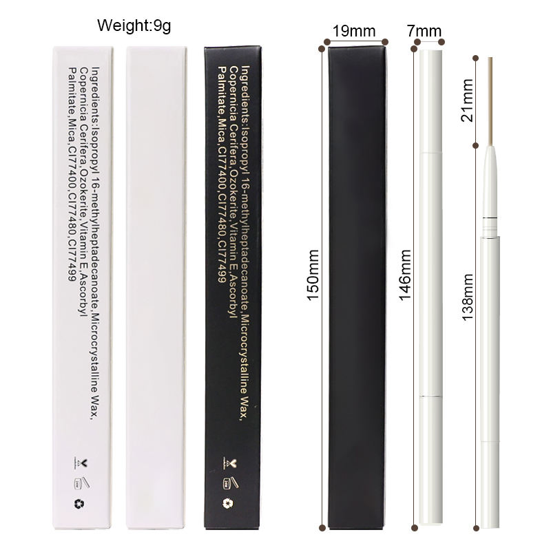 Wholesale Vegan Brow Pen Private Label Custom Waterproof Slim Eyebrow Pencil