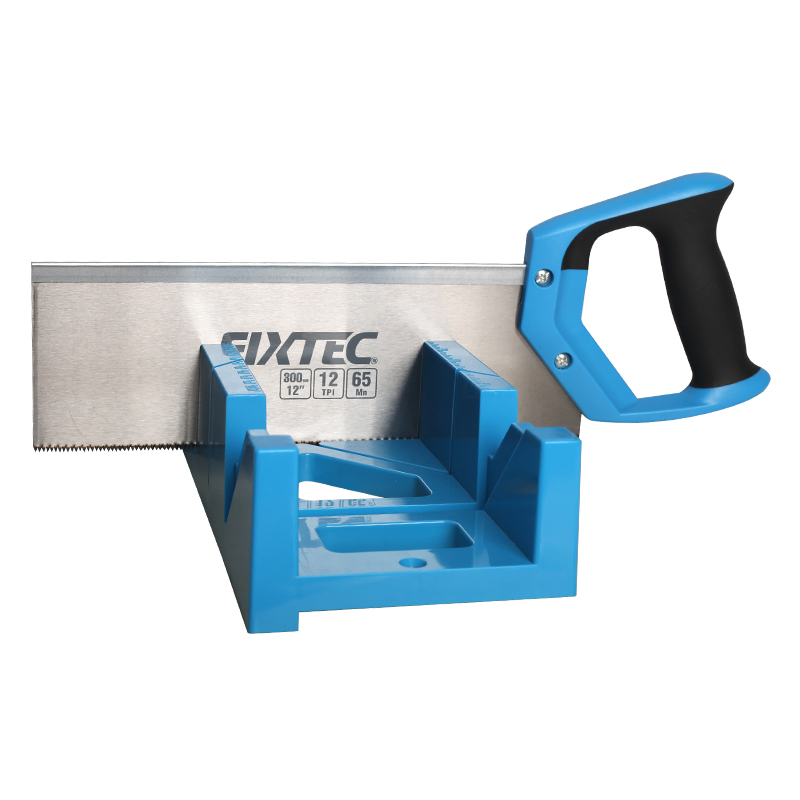 Fixtec 12 Inch Cutting Hand Tool Combination Saw Wood Working Mitre Box and Back Saw