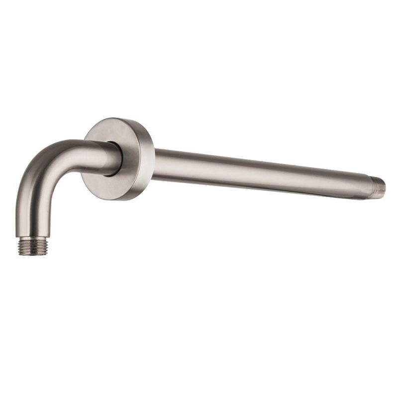 Wall Mounted 14 Inch Shower Arm with Flange S-Shape Stainless Steel Pipe Extra Long Replacement Shower Head Holder