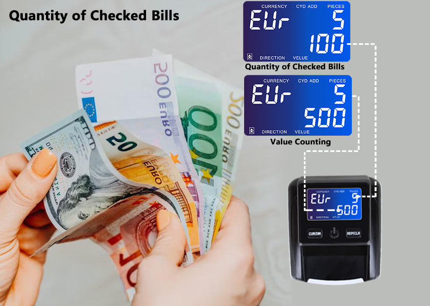 Counterfei Detector Counting Machine Bill Counter Cashing Counting Banknote Counter