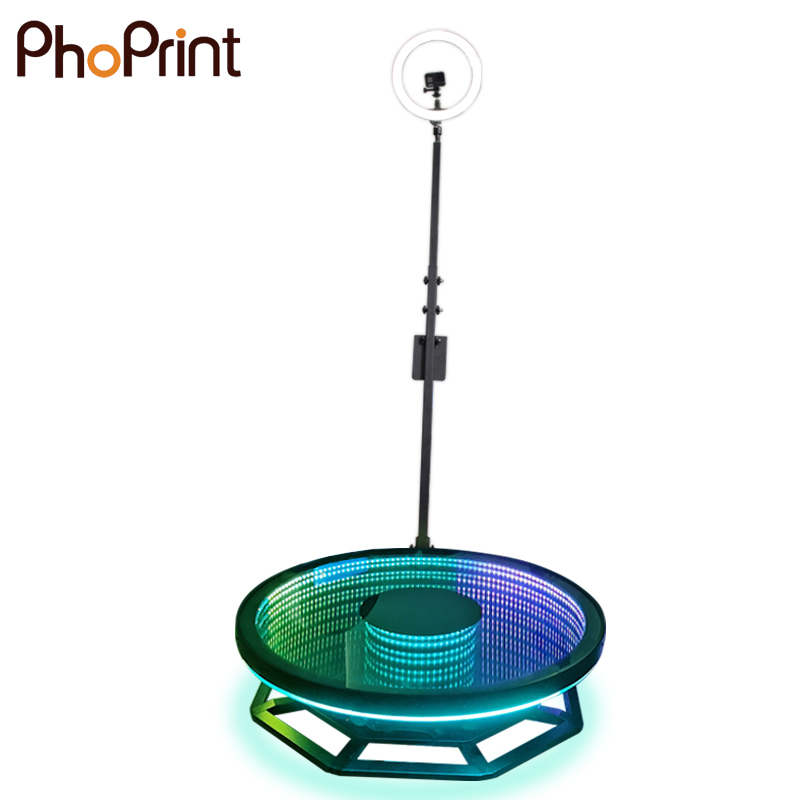 Supplier Manufacturer Slow Motion Photobooth 360 Photo Booth Automatic 360 Video Booth Video Booth with Abyss Neon Sign