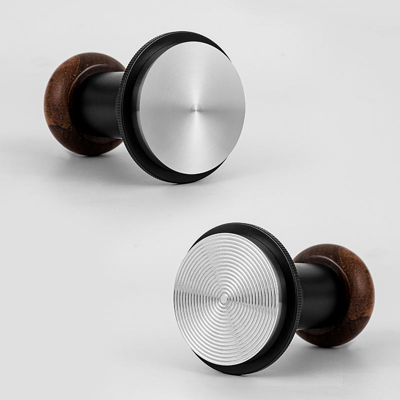 Stainless Steel Ripple Waffle Base Adjustable Depth Constant Pressure Coffee Tamper