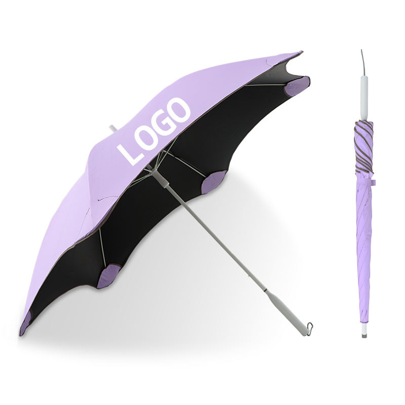 Автоматический складной зонт 105см, черный, с вышивкой