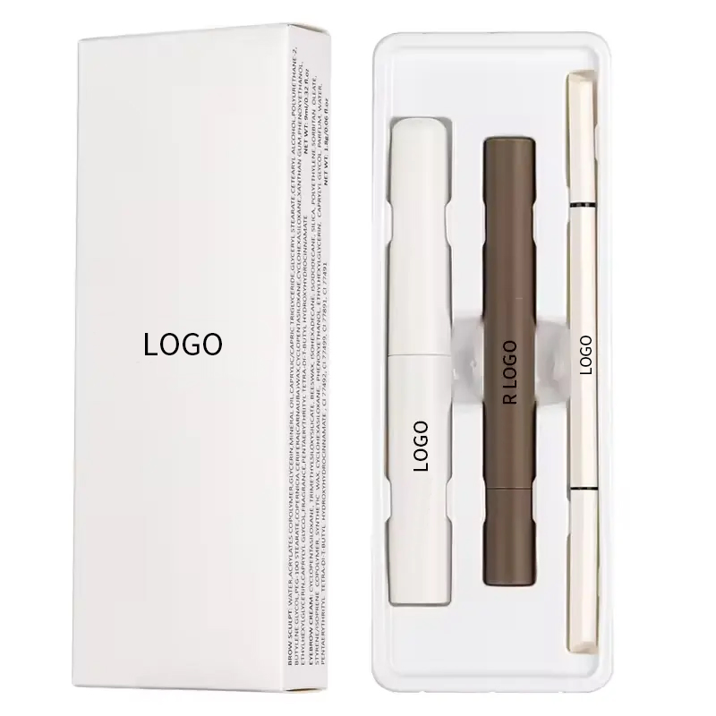 Ditong Waterproof Eyebrow Pencil Pomade Gel Thrush Quality Brow Kit 3 in 1